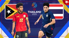 19h00 tối nay, trực tiếp U22 Timor Leste vs U22 Thái Lan